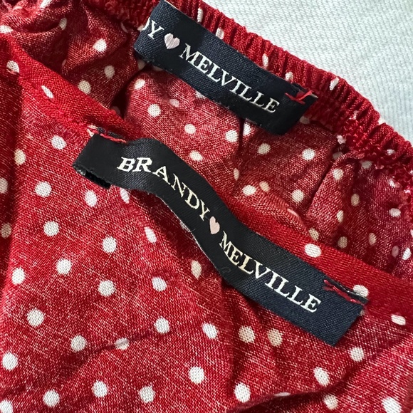Brandy Melville Red Polka Dot 2-Piece Set - Picture 1 of 3